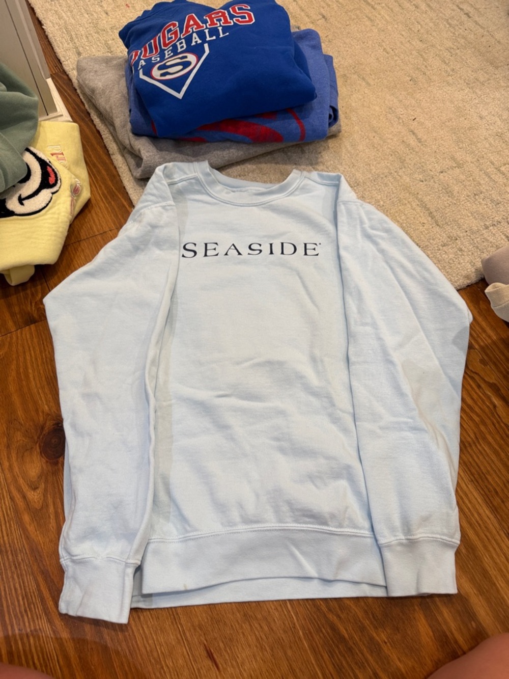 Light Blue Crewneck Sweater for Men